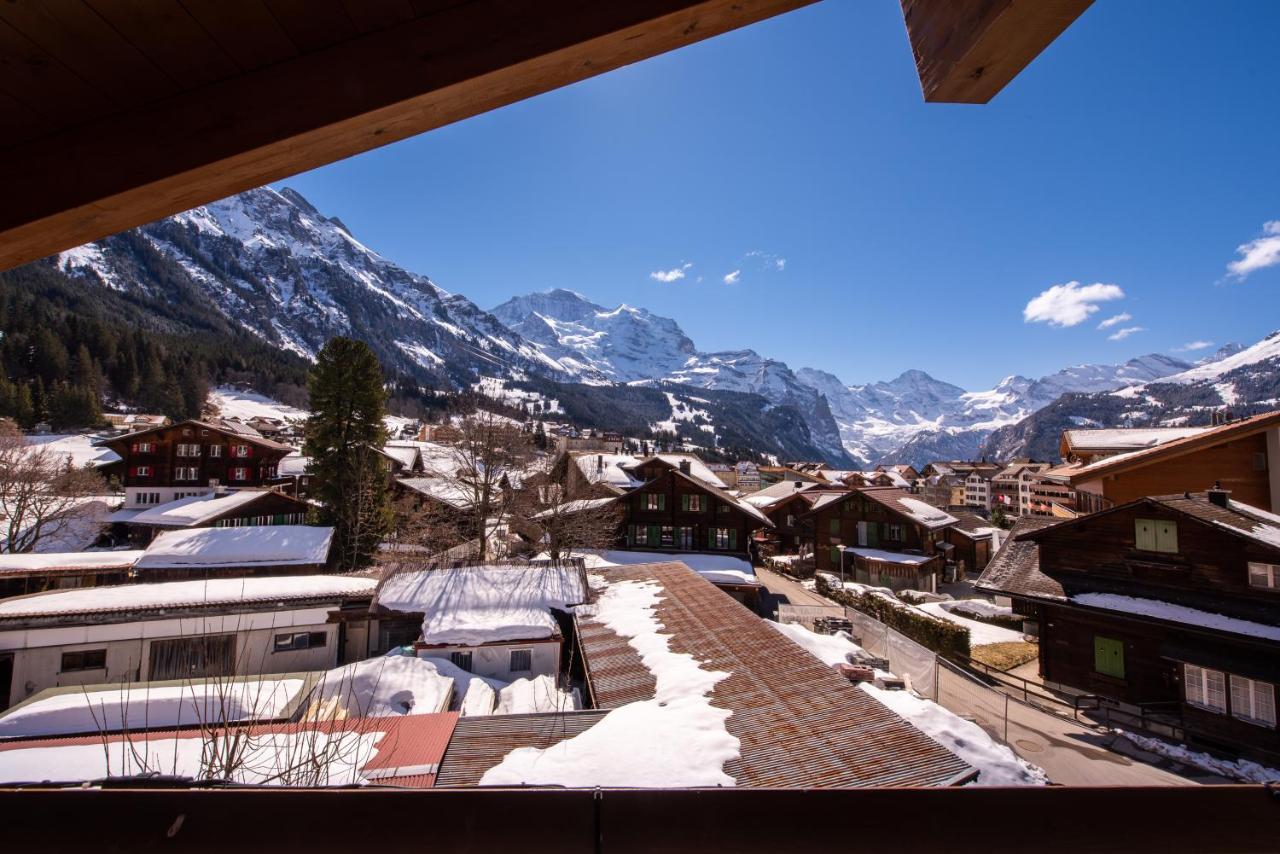 Chalet Schneehoren Penthouse Wengen Exterior foto